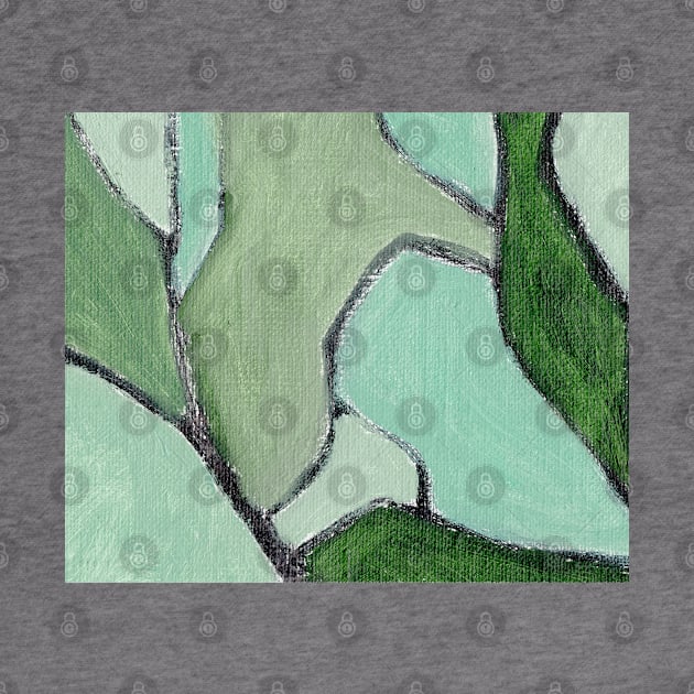 Mint Green Abstract Art by Go Abstract Art